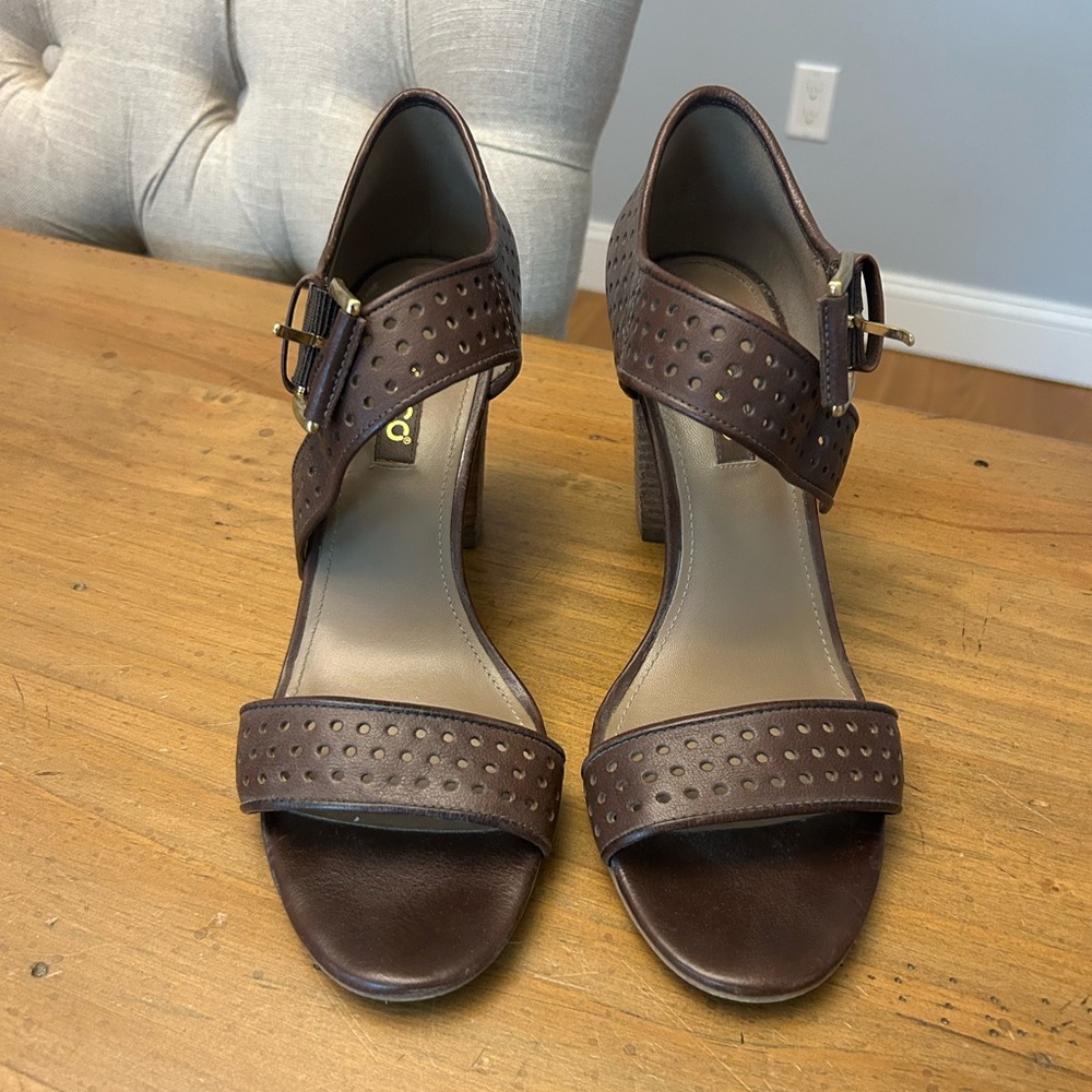 ECCO Brown Leather Strappy Sandals